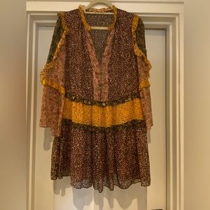 Ulla Johnson, size 6 - green, burgundy, marigold